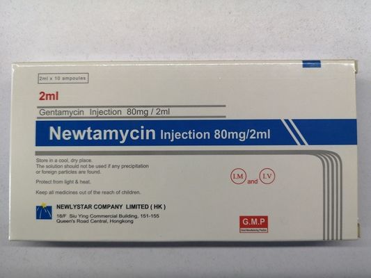 Gentamycin-Sulfat-Einspritzungs-Bändchen-parenterale Antibiotika 40mg/2ml 80mg/2ml